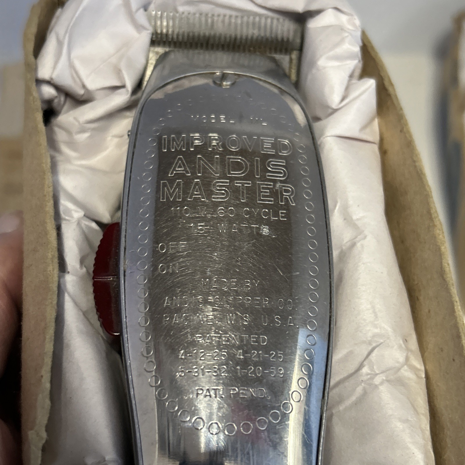 2 Vintage Andis Master ML Professional Clippers and Accessories **READ DISC**