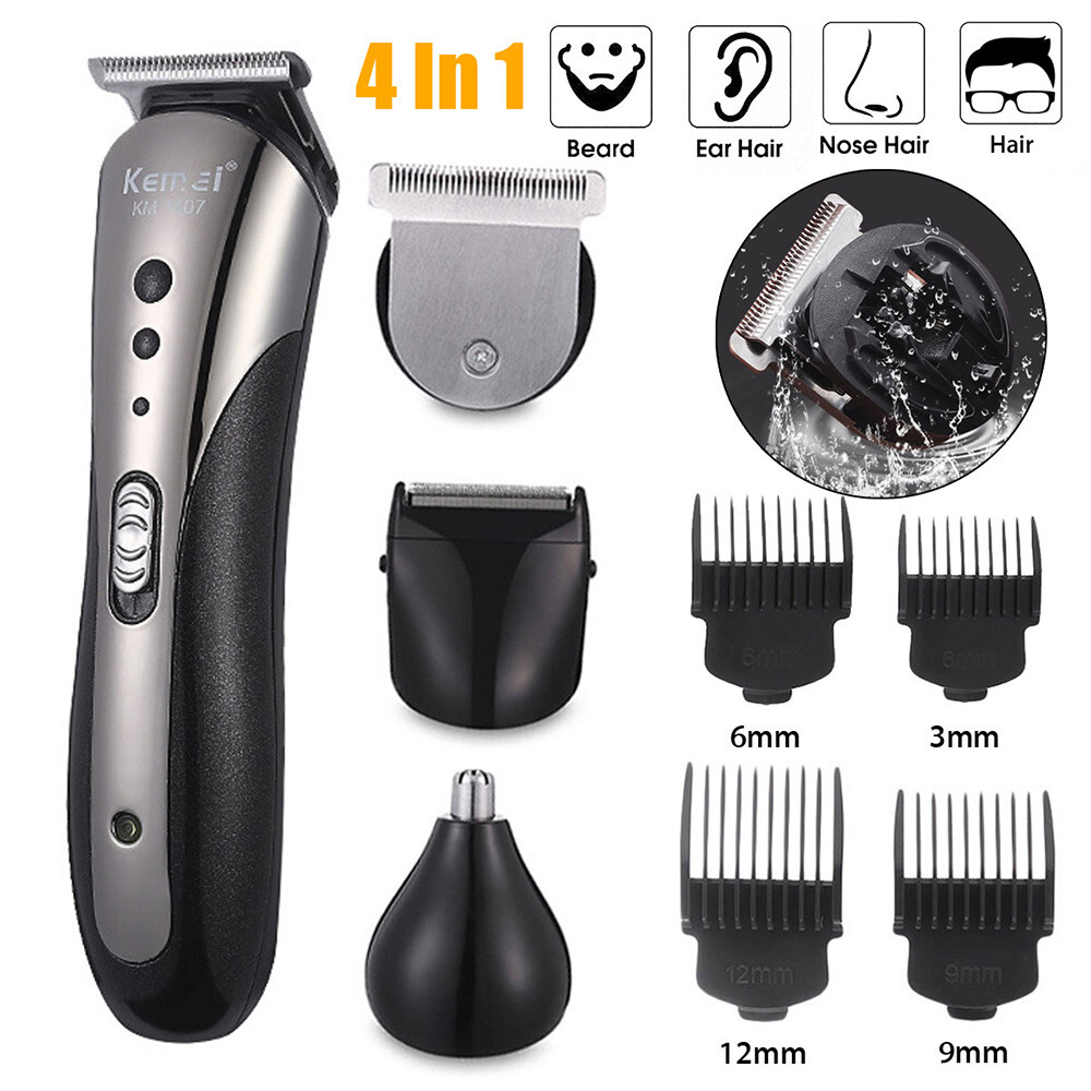 Top Sales KM-1407 KEMEI Men Rechargeable 3 in 1 Hair Trimmer Clipper Razor Nose