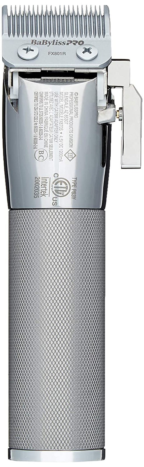 Babyliss Pro SILVER MetalFX FX870S Cord/Cordless Lithium-Ion Adjustable Clipper