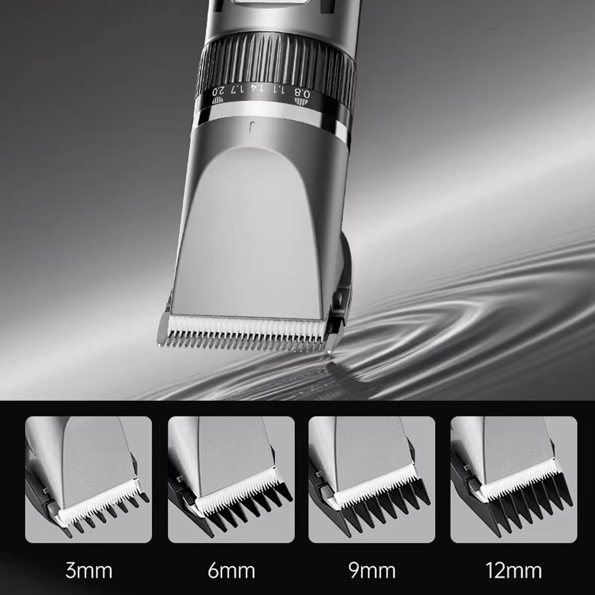 Professional Home Electric Hair Clipper Set w/Digital Display, USB Fast Charging