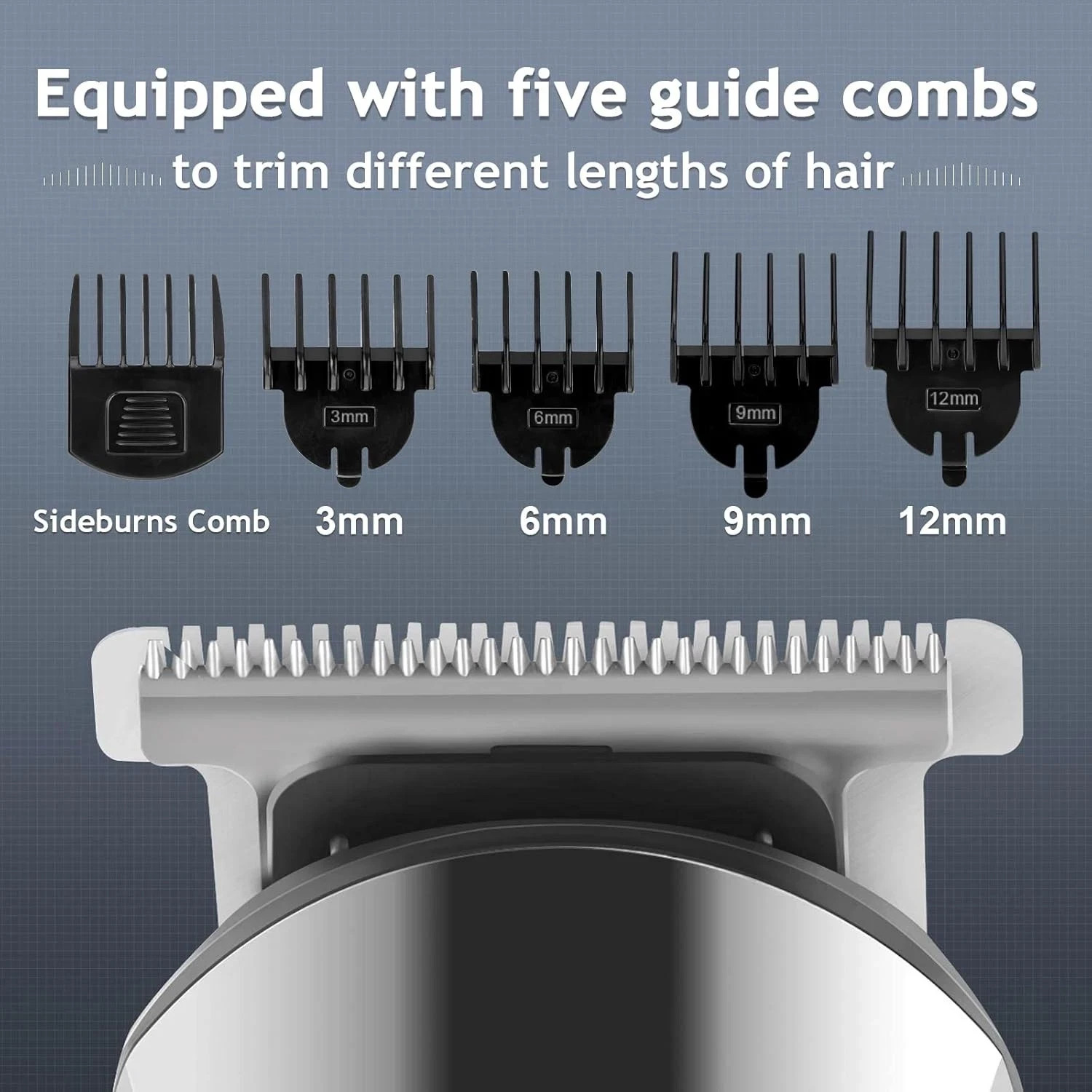 Beard Trimmer for Men, Waterproof Electric Razor for Nose, Body, Face & Mustache