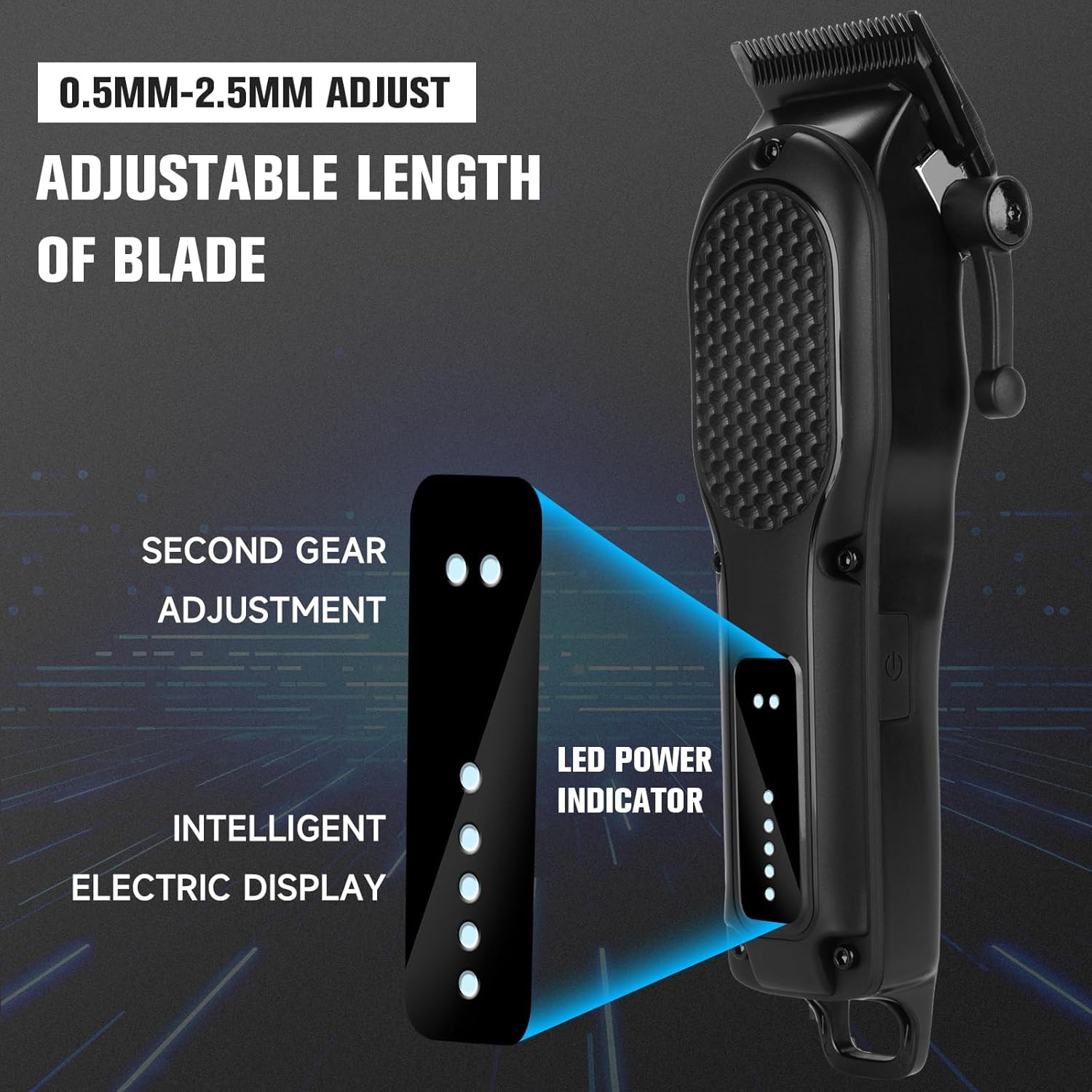 Men’s Hair Clippers for Professional Hair Trimmer Cordless Rechargeable Powerful