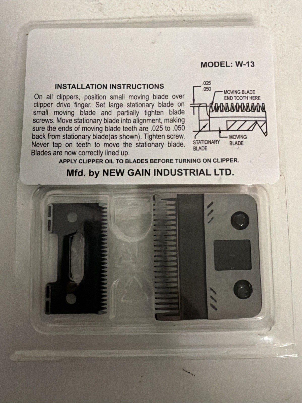 Wmark W-13 DLC 2-Hole Fade Blades Sharp Perfect Taper Clipper Fits Wahl Magic