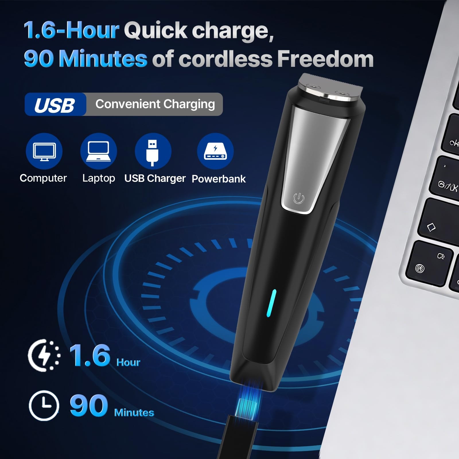 Beard Trimmer Hair Clippers for Men All-in-One Self-Sharpening Electric Men’s…