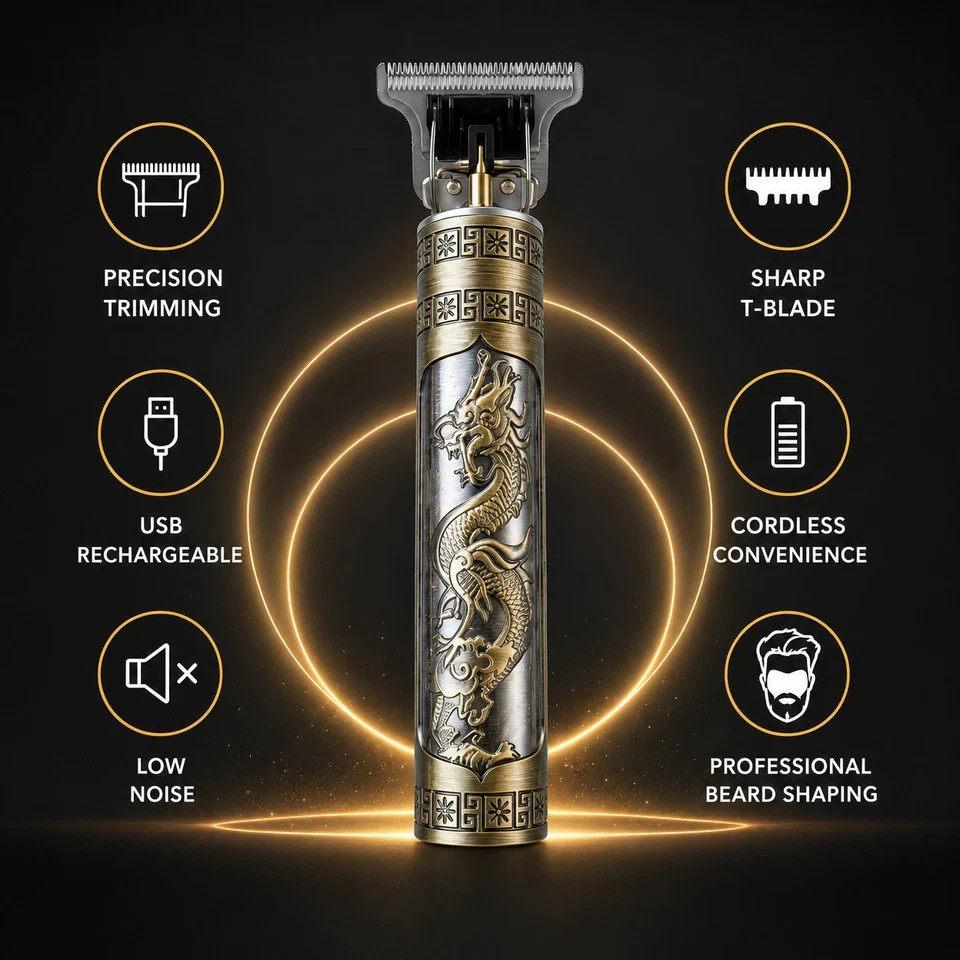 Vintage T9 Barbeador Dragon Beard Hair Trimmer Cutter Machine for Men