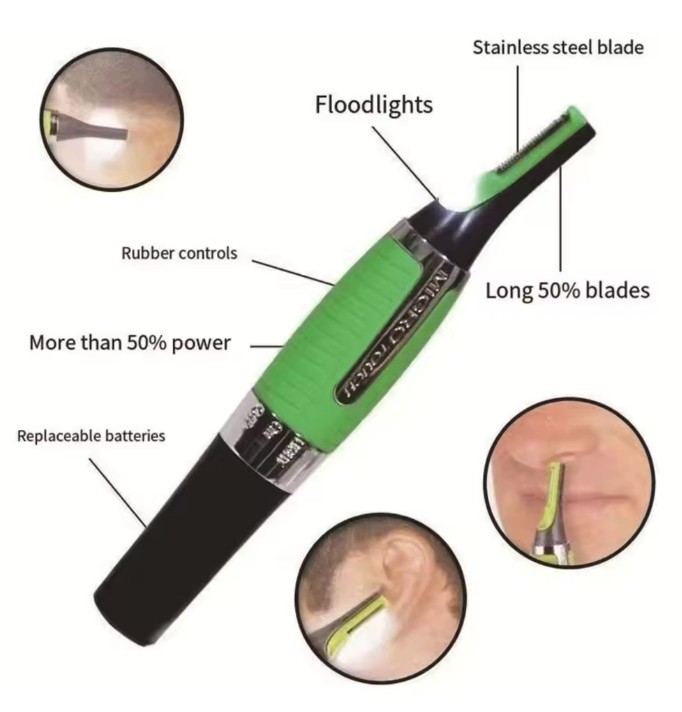 Hot Men Nose Ear Face Neck Eyebrow Hair Mustache Beard Trimmer Shaver Clipper