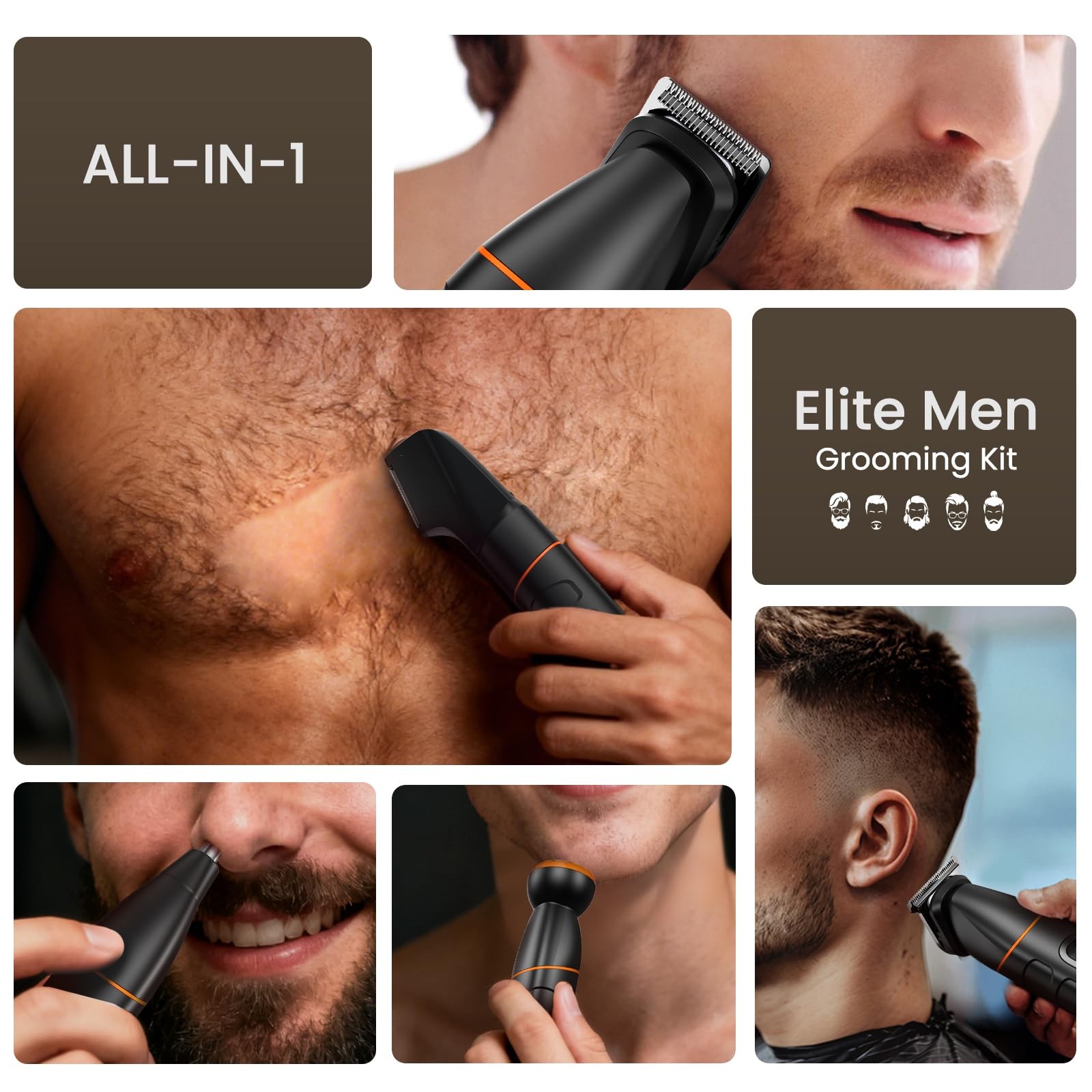 Manscape All-in-One Body & Pubic Hair Trimmer for Men, No-Nick Groin & Ball S…