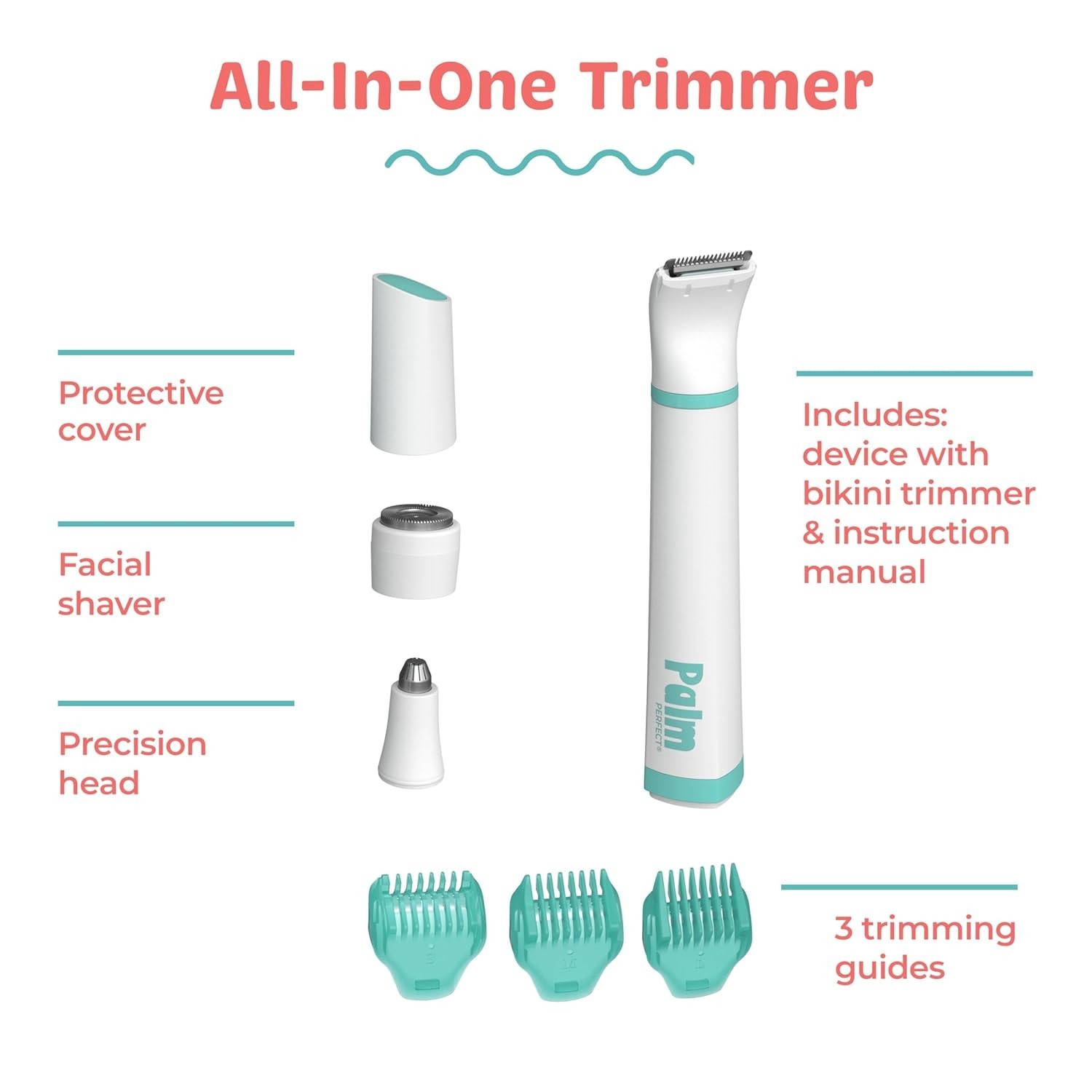 PalmPerfect 3-in-1 Grooming Set Electric Shaver Trimmer Kit New – FAST SHIPPING
