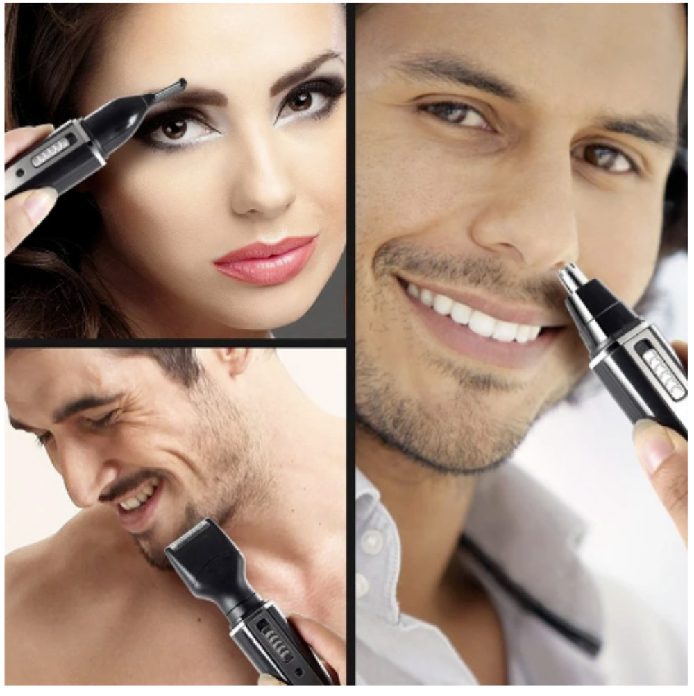 4 in1 Kemei Trimmer Rechargeable Ear Face Eyebrow Nose Hair Beard Shaver Clipper