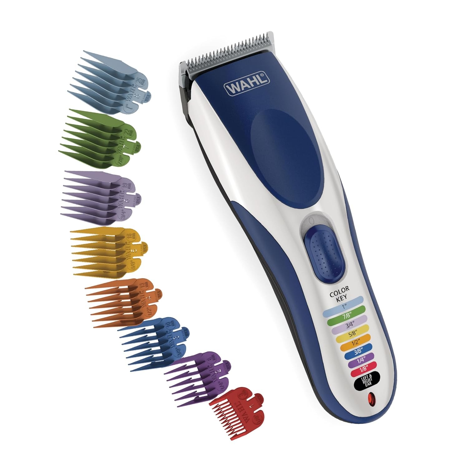 Wahl Color Pro Cordless Hair Clipper Trimmer Color Coded Guide Combs 9649P