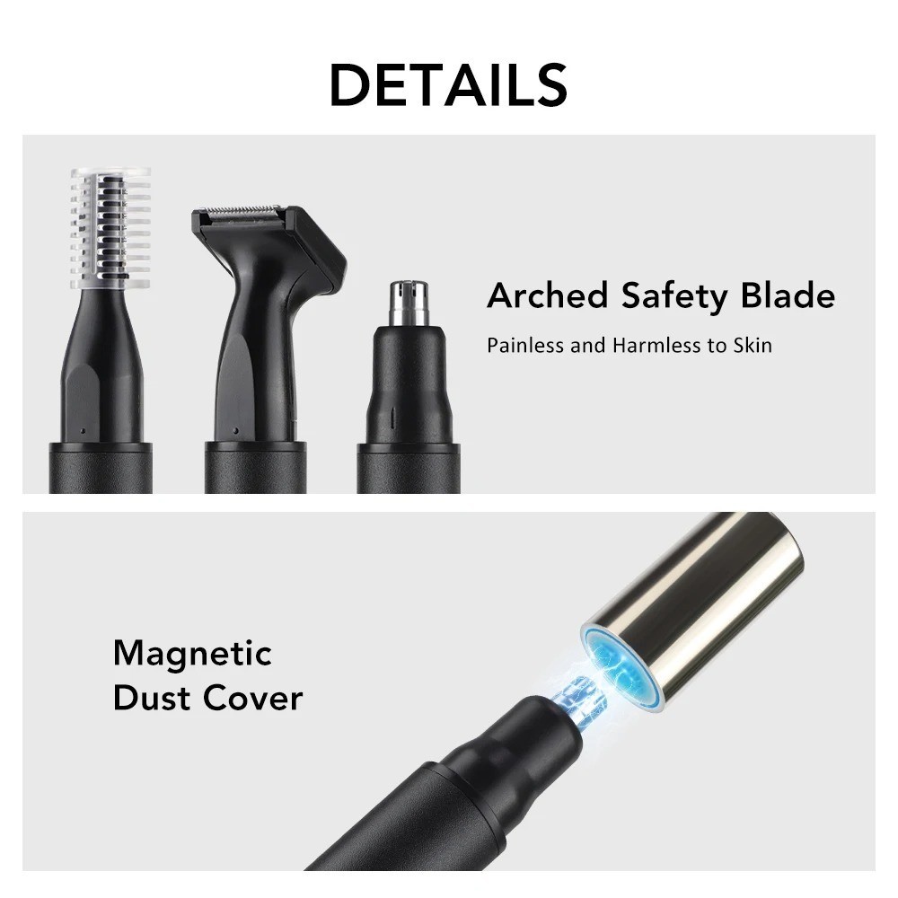 USB Nose & Ear Hair Trimmer Men & Women Portable Mini Rechargeable Clipper