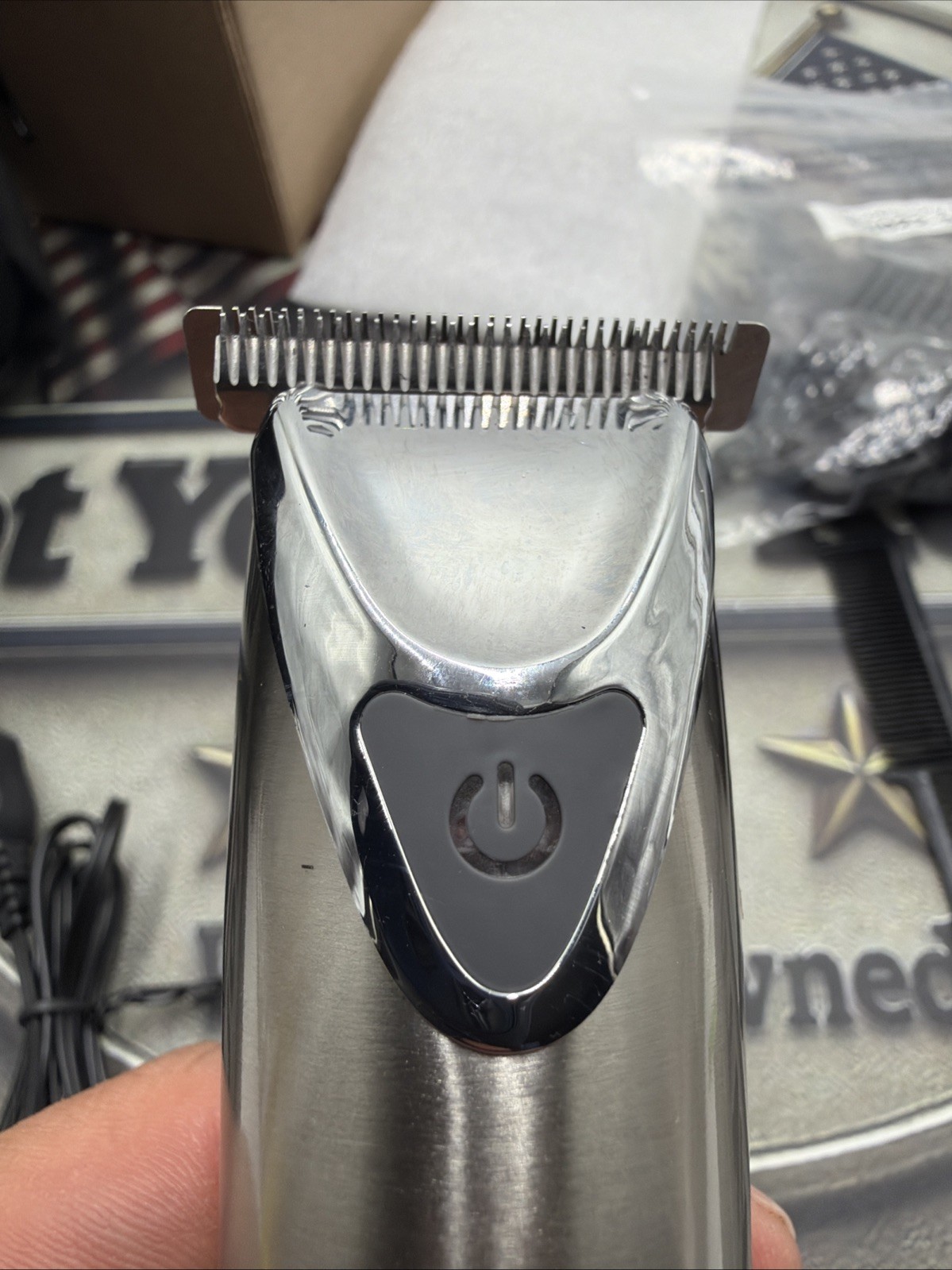 Wahl USA Stainless Steel Lithium-Ion Cordless Beard Trimmer for Men -09818A