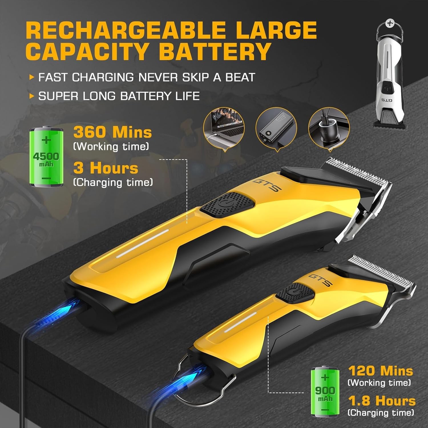 Professional Hair Clippers for Men,Professional Barber Clippers and Trimmer Set