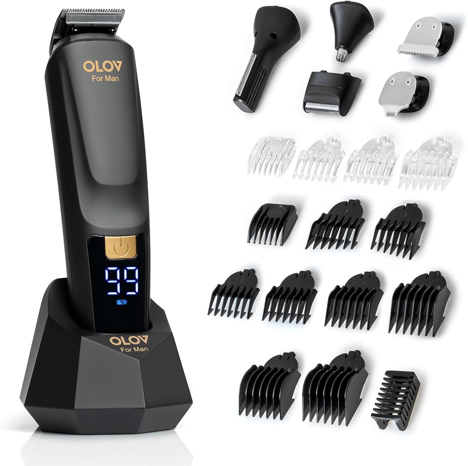 Beard Trimmer, 21 Piece All-in-One Mens Grooming Kit and Hair Clipper, Nose, …