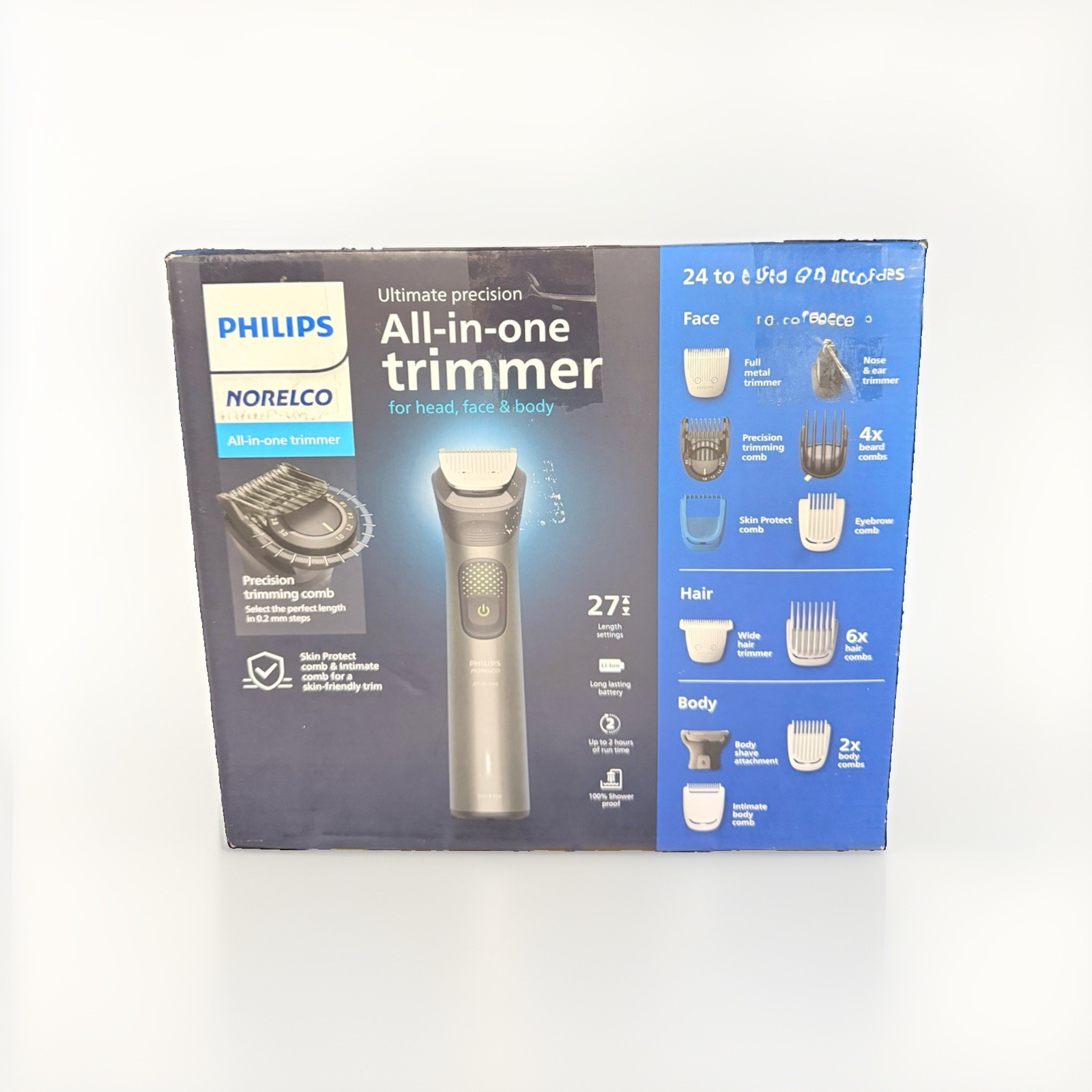 Philips Norelco All-in-One Trimmer 27 Settings USB, Waterproof, Self-Sharpening