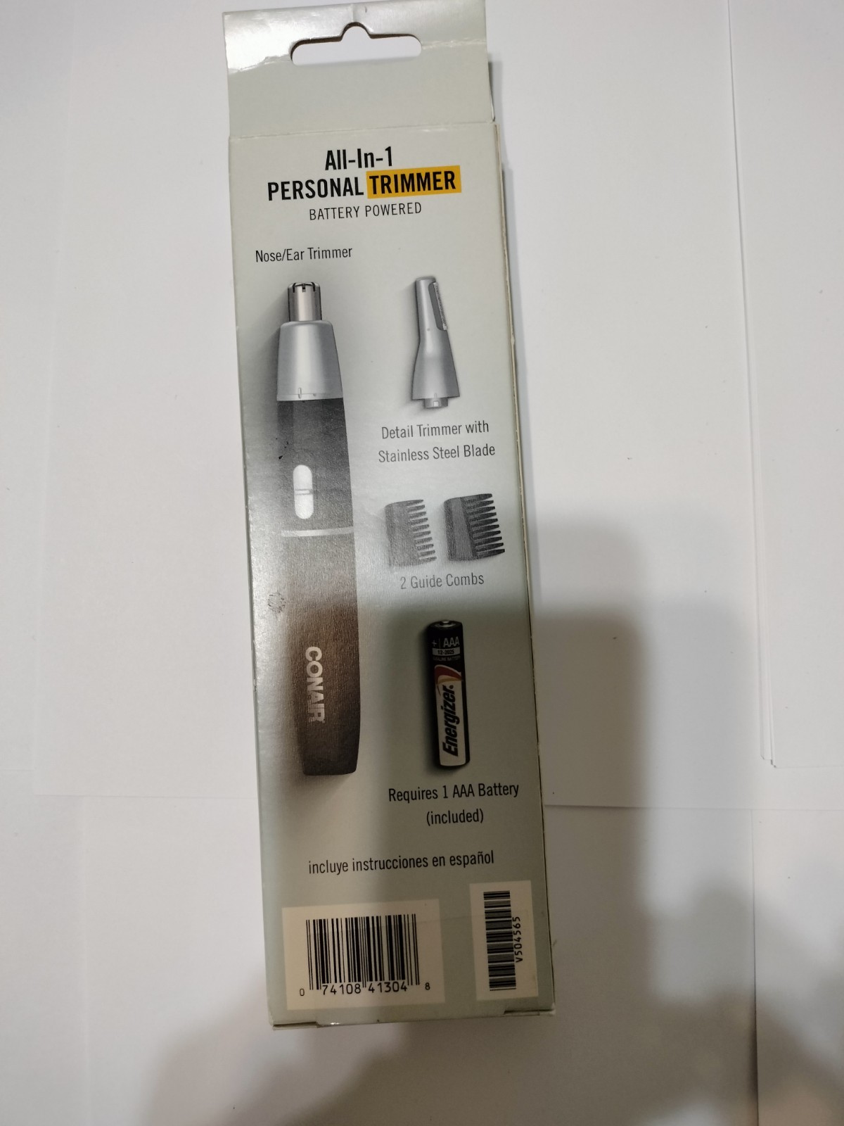 CONAIR MAN PERSONAL TRIMMER BATTERY POWERED NEW SEALED BOX PORTABLE TRAVEL CAMP.