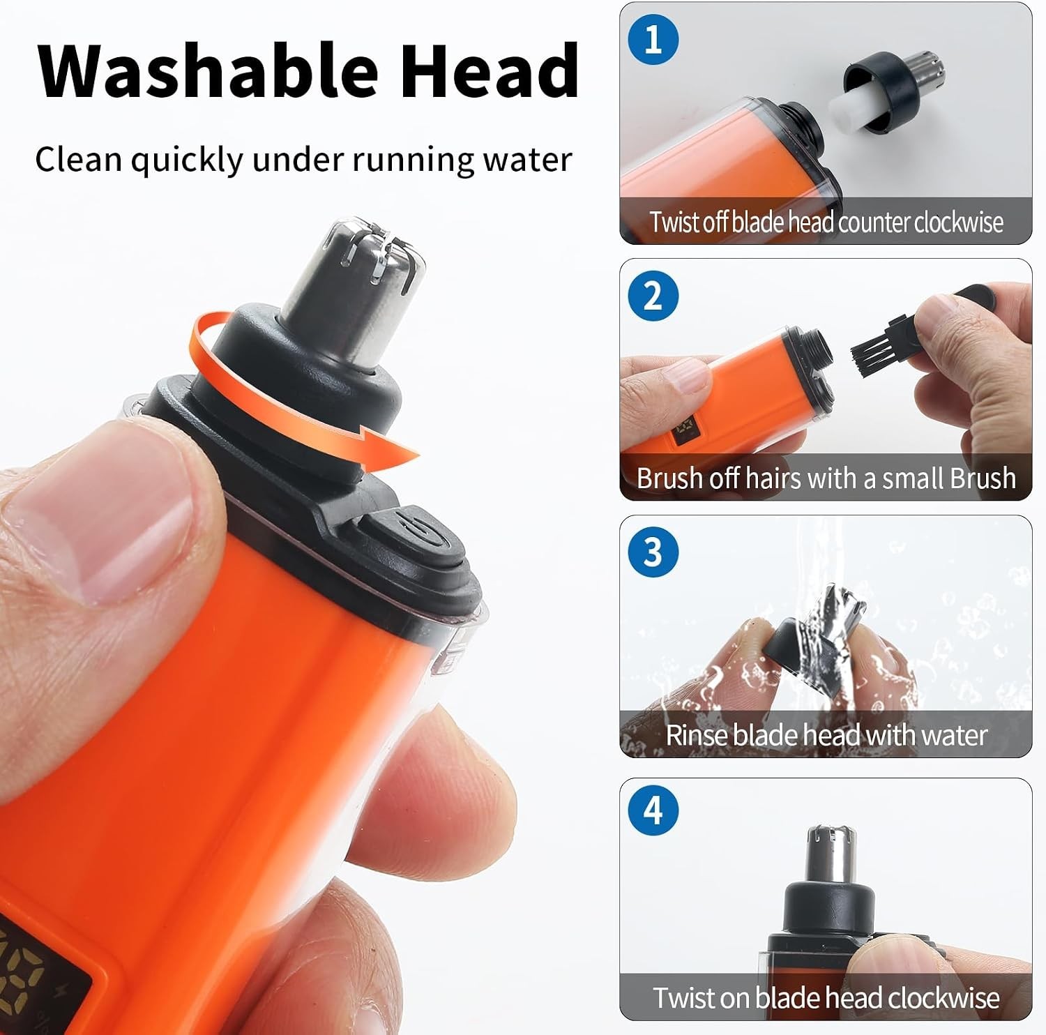 Electric Nose Hair Trimmer for Men Women, Rechargeable Mini Travel Trimmer fo…