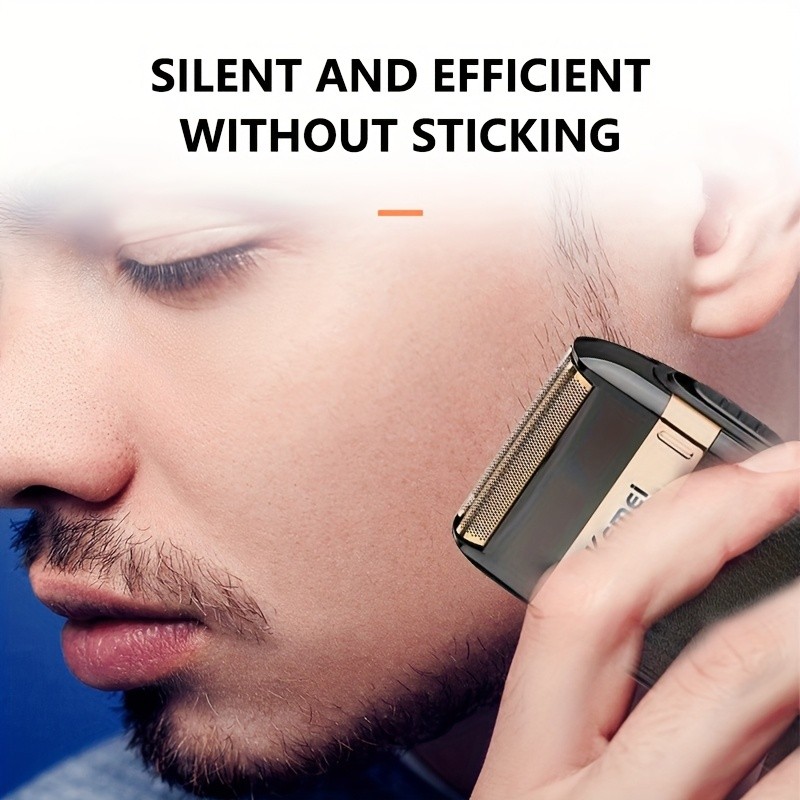 KEMEI Men’S Professional Electric Shaver USB Charging Beard Shaver for Travel