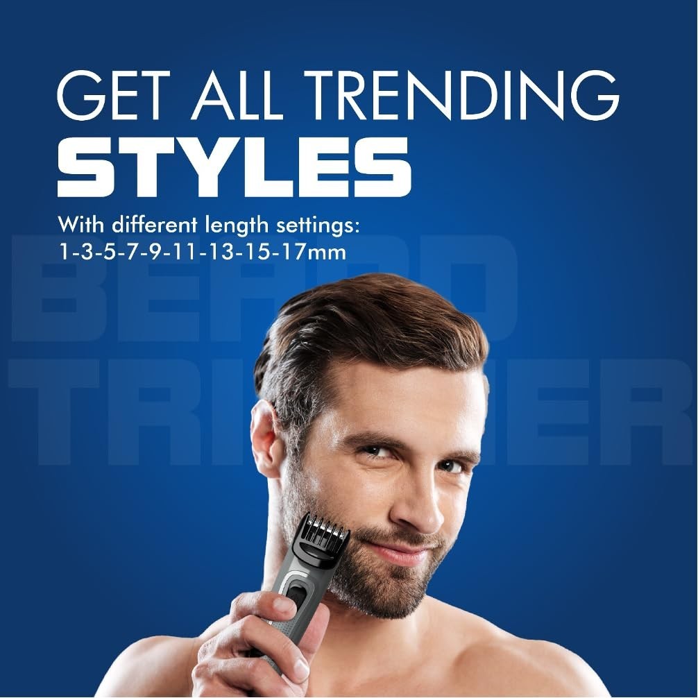 Havells Bt5100C Rechargeable Beard Trimmer,140343,Grey,