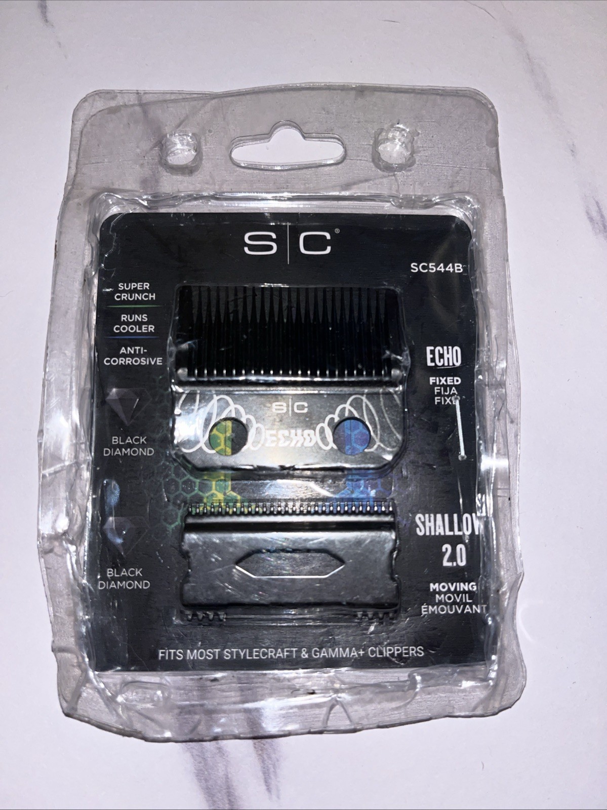 StyleCraft Echo Fixed & Shallow 2.0 Moving Black Diamond Clipper Blade #SC544B