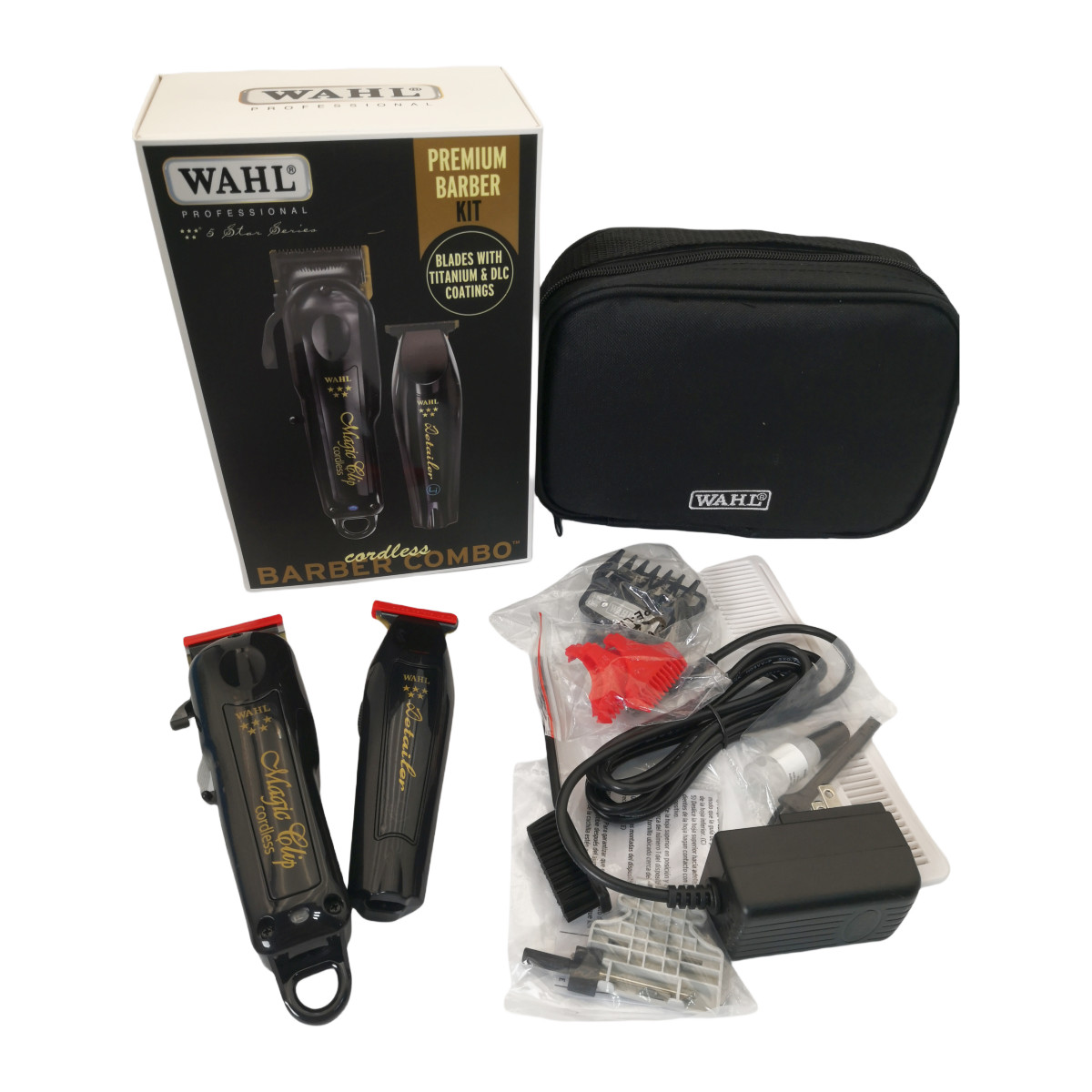 New Wahl Cordless Barber Combo Clipper/Detailer (3025397) Trimmer – Black US