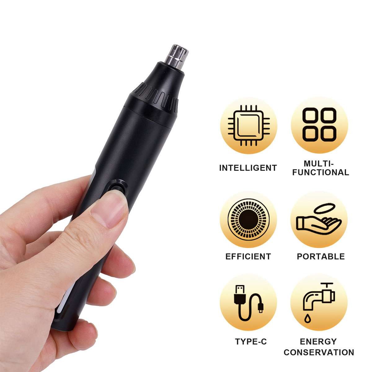 4 In 1 USB Rechargeable Nose Hair Trimmer Beard Electric Shaver Cordless Clipper