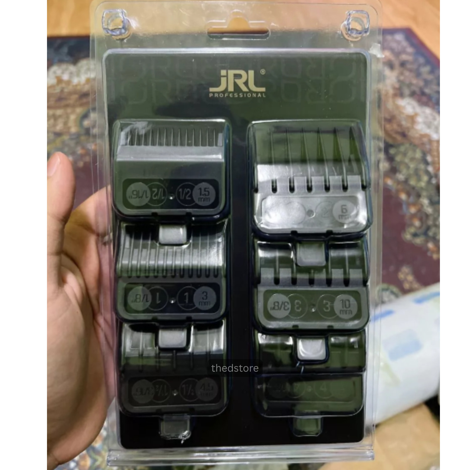JRL Clipper Guards Set – 6 Premium Guide Combs for Hair Clippers (1.5mm to 13mm)
