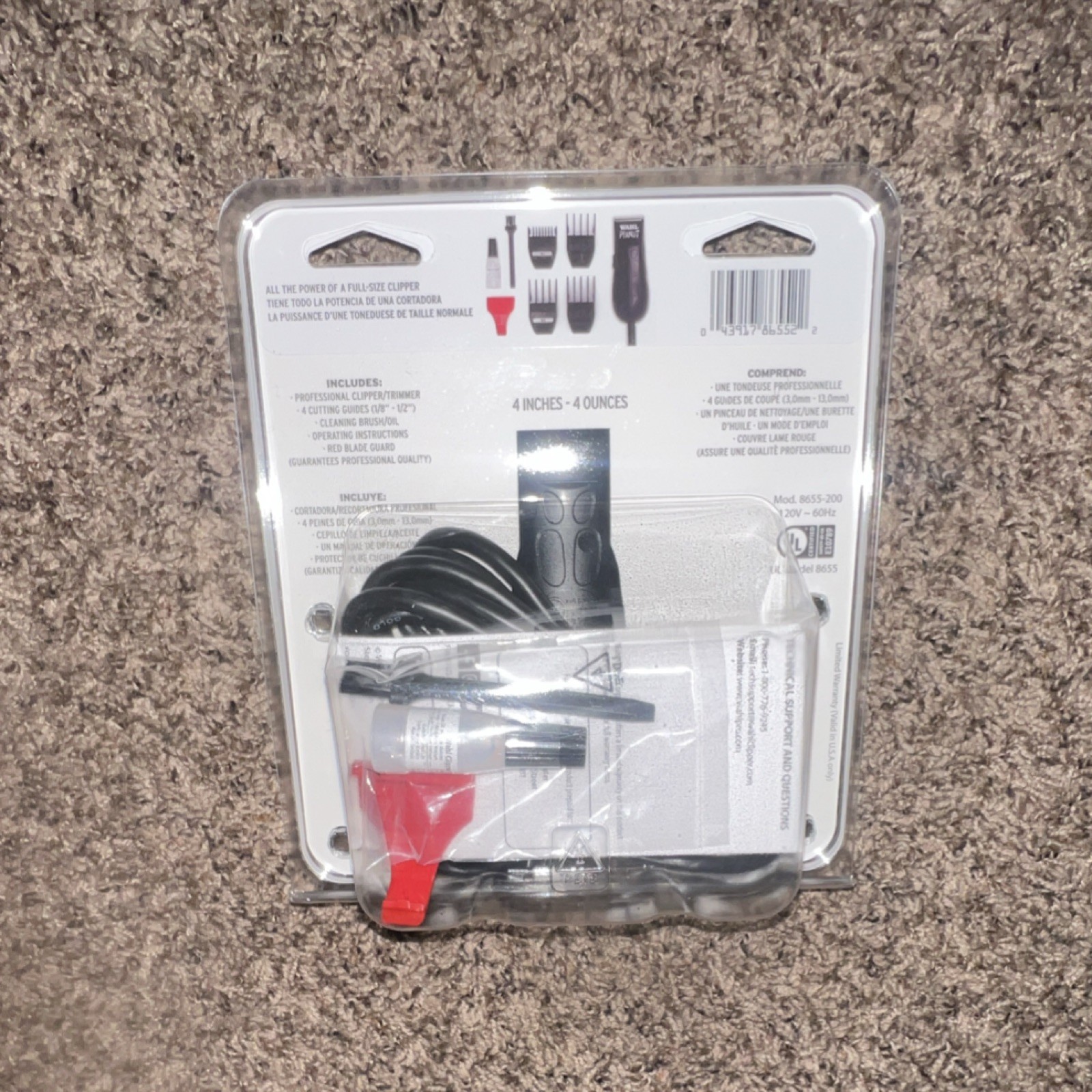 Wahl Peanut Professional Miniature Clipper/Trimmer Black 8655-200