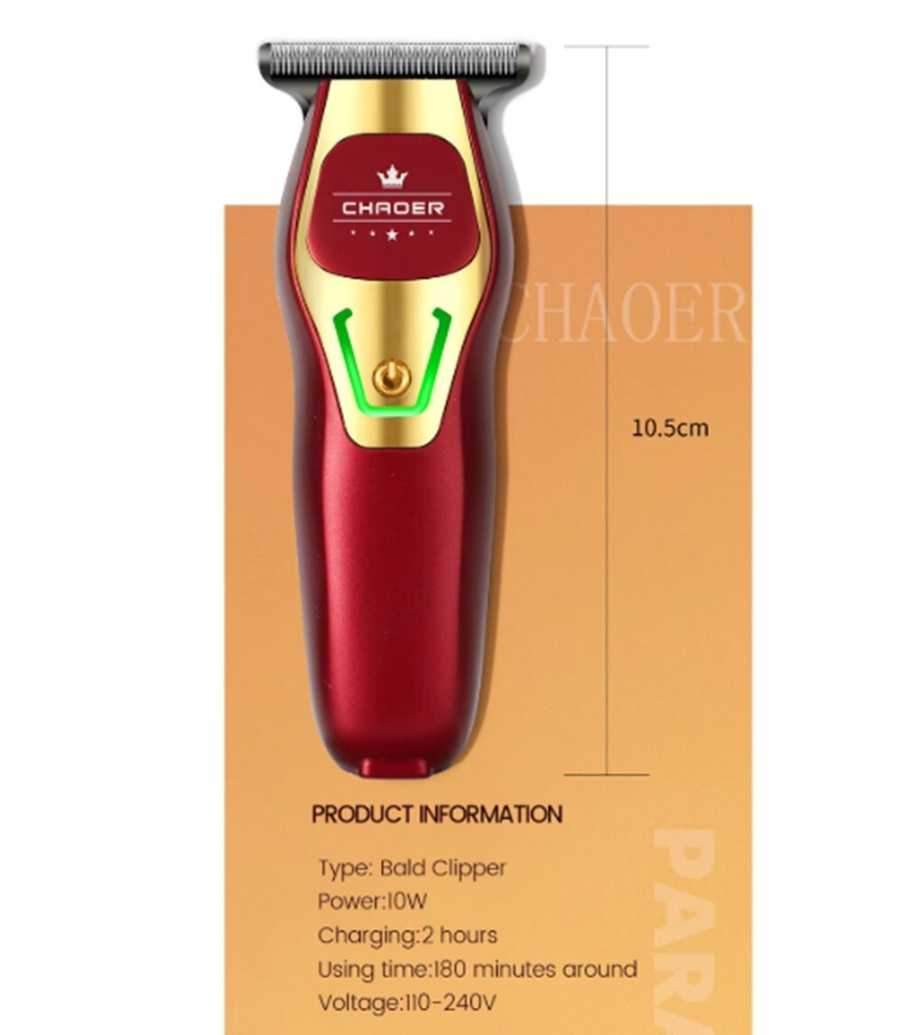 Hair Clipper for Barber Salon Men Shaver Electric Beard Trimmer 0 MM Cordless
