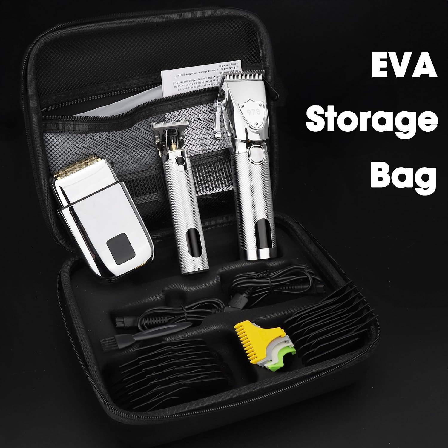 3-Piece Hair Clippers Set for Men – Rechargeable with Travel Case