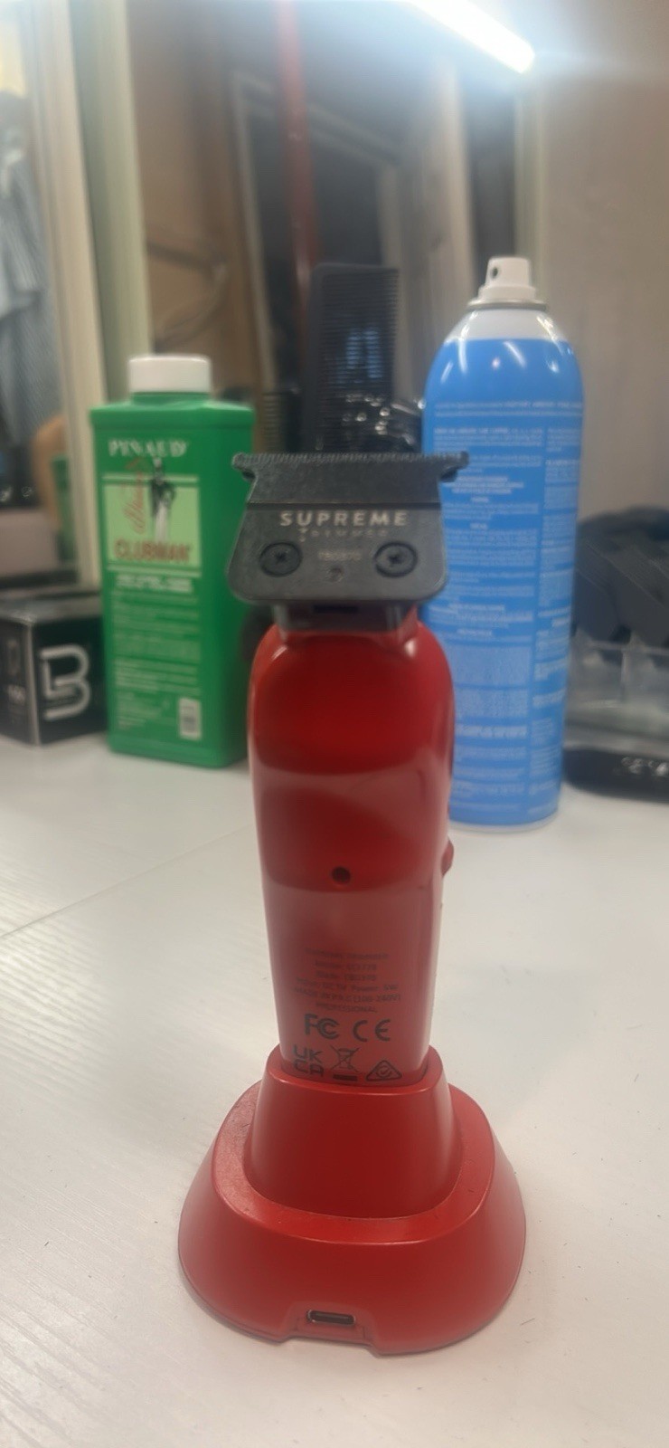 Supreme Vader Red Cordless T-Blade Trimmer USB Rechargeable for Face & Body