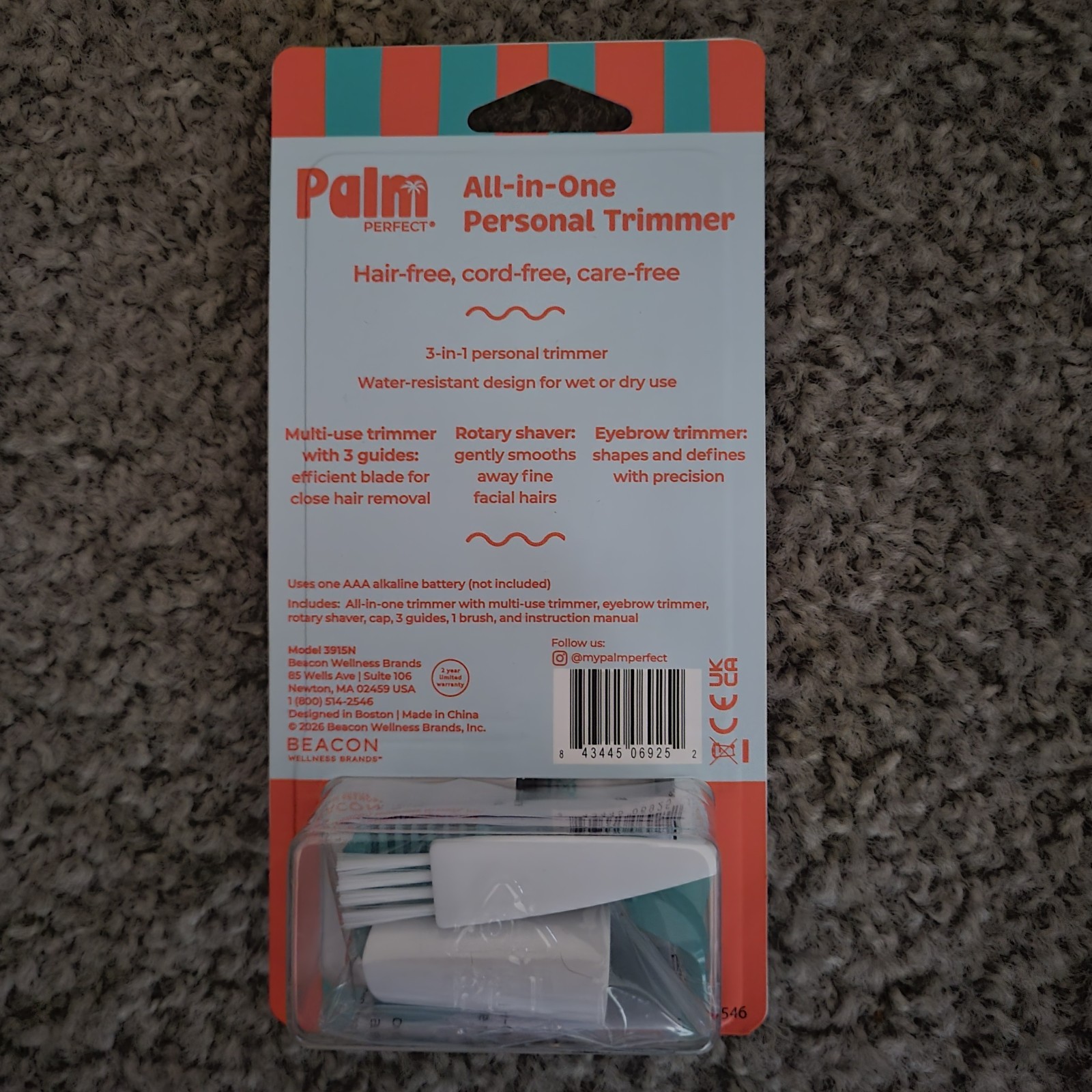 PalmPerfect 3-in-1 Grooming Set Electric Shaver Trimmer Kit New – FAST SHIPPING