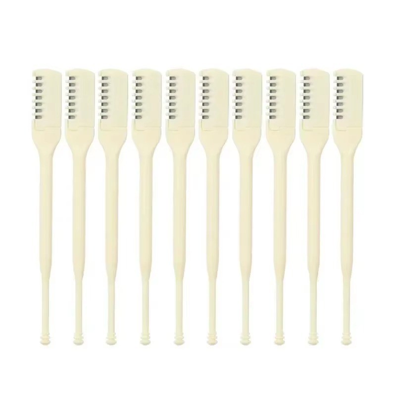 10-Pack Manual Nose Hair Trimmer 360° Rotating Nasal Hair Cutter with Ear Pick.