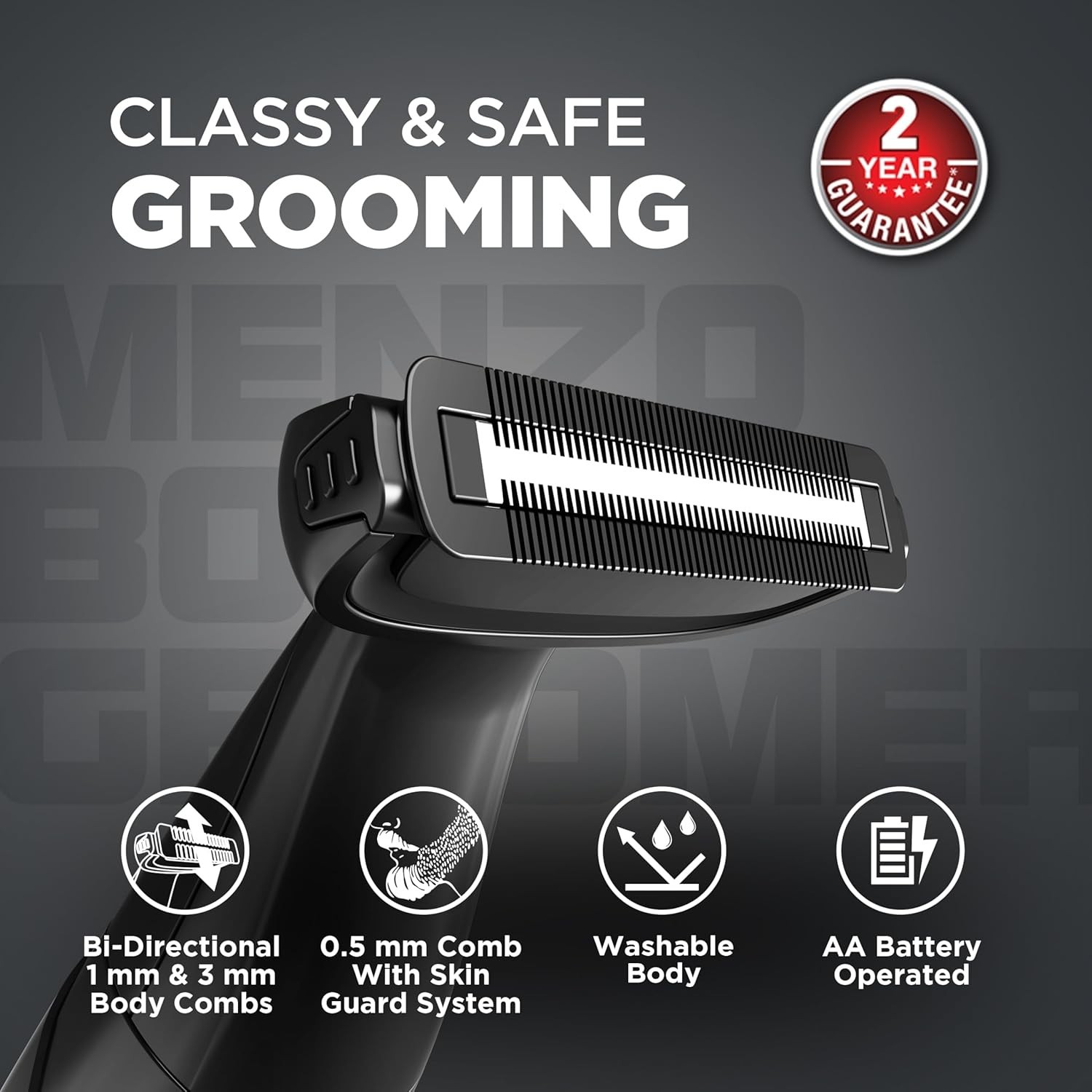 Havells Menzo Body Groomer,BG5555,Black,