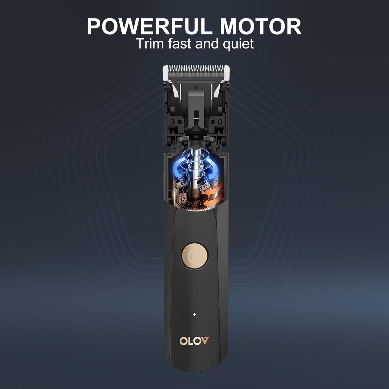 OLOV Electric Body Hair Trimmer Groin Bikini Razor Ceramic Blade USB Dock Black
