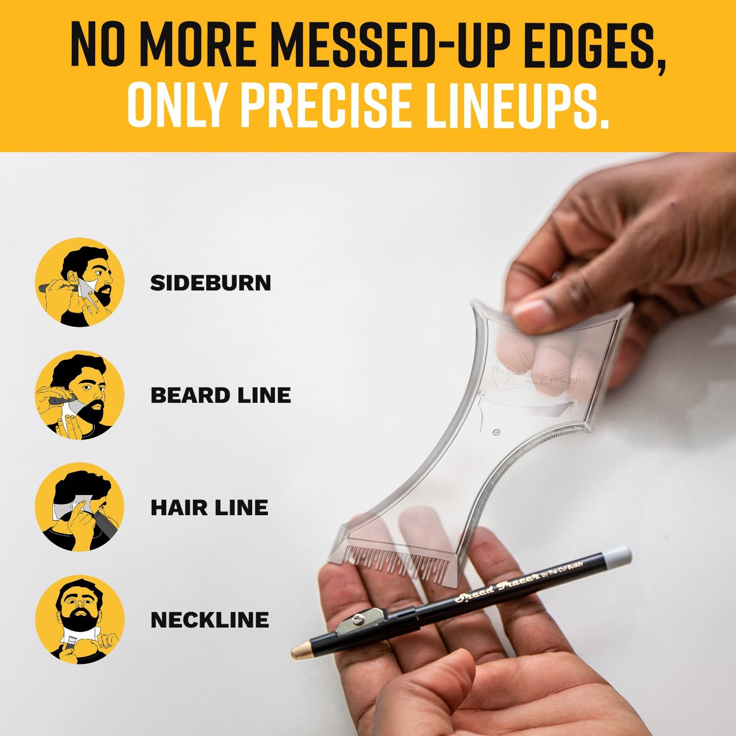 Beard Shaping Tool and Hair Trimmer Guide – Plus Version