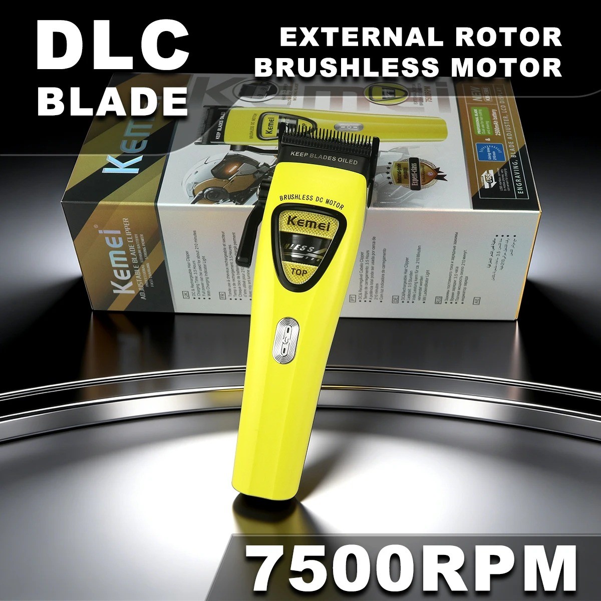 Professional Hair Clippers Brushless DLC Adjustable Hair Trimmer