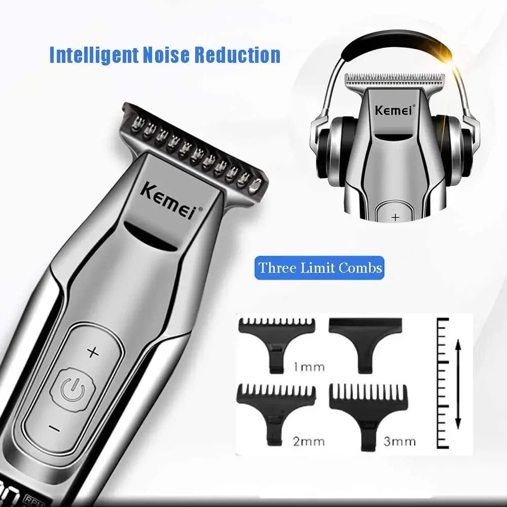 Kemei KM 5027 Professional LED Digital Hair Clipper and Beard Trimmer Blade X9