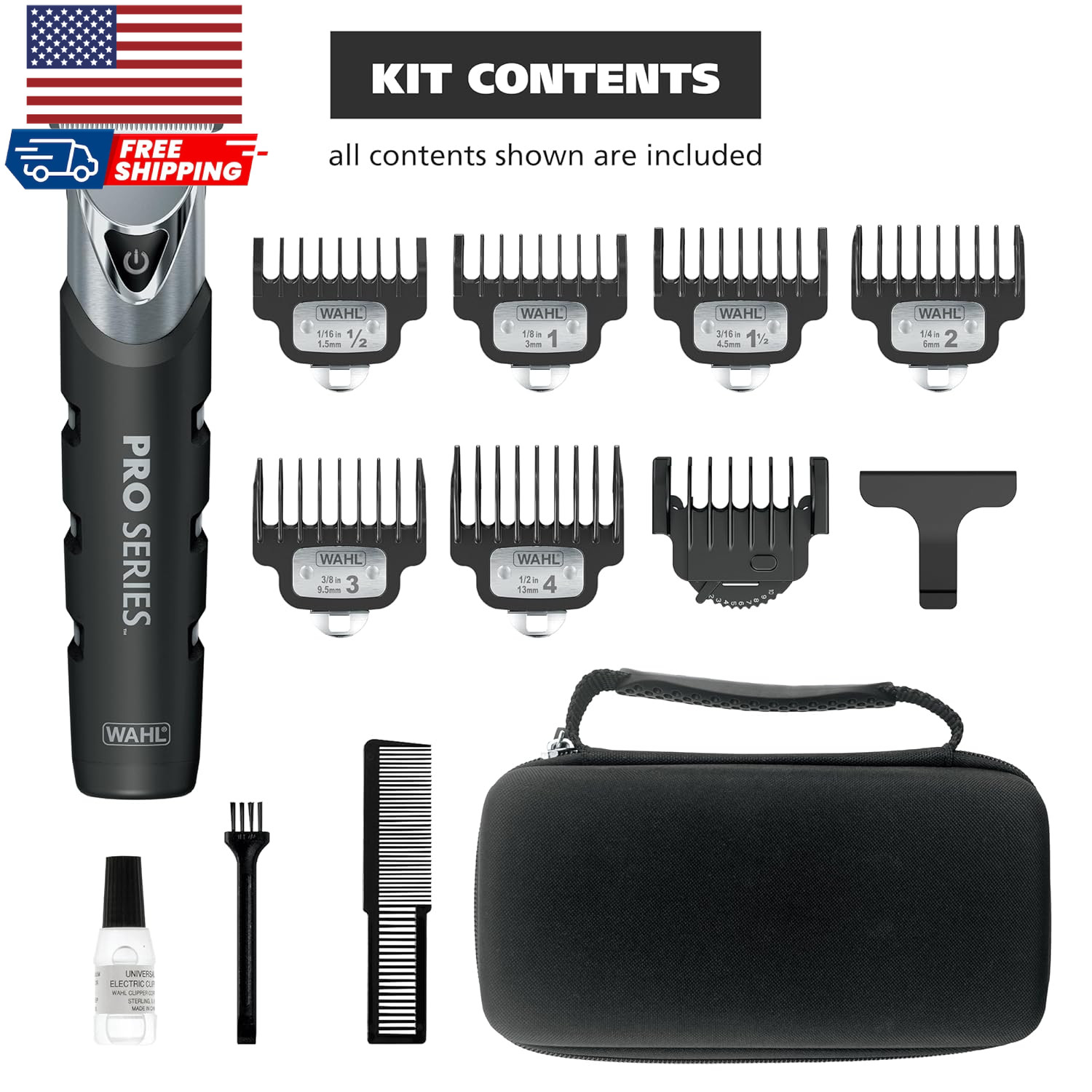 Wahl USA Pro Series Forever BladeTM Stainless Steel Cordless Rechargeable Bea…