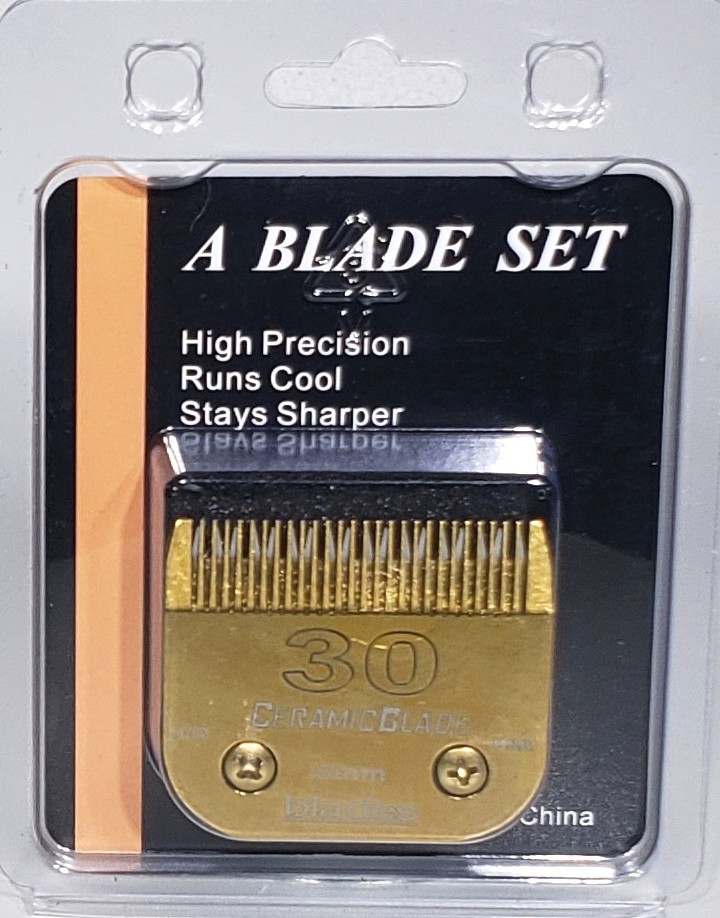 A Blade Set 30 Ceramic Blade 0.5mm Fits Andis Wahl Oster Moser Thrive LB Clipper