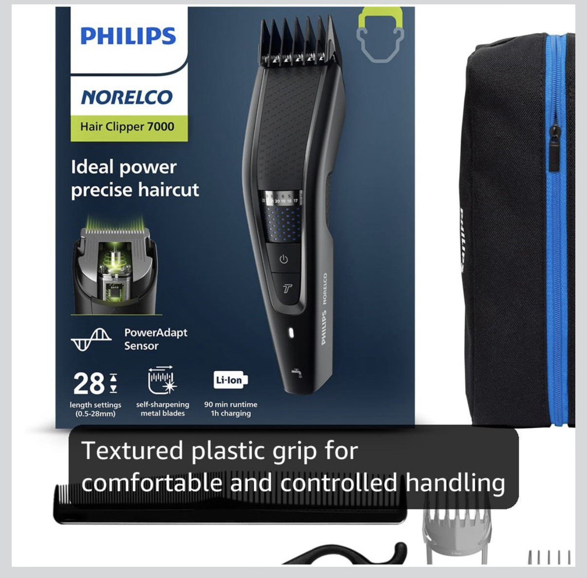 Philips Norelco Hair Clipper 7000 Series, Hair and Beard Trimmer Ideal Power