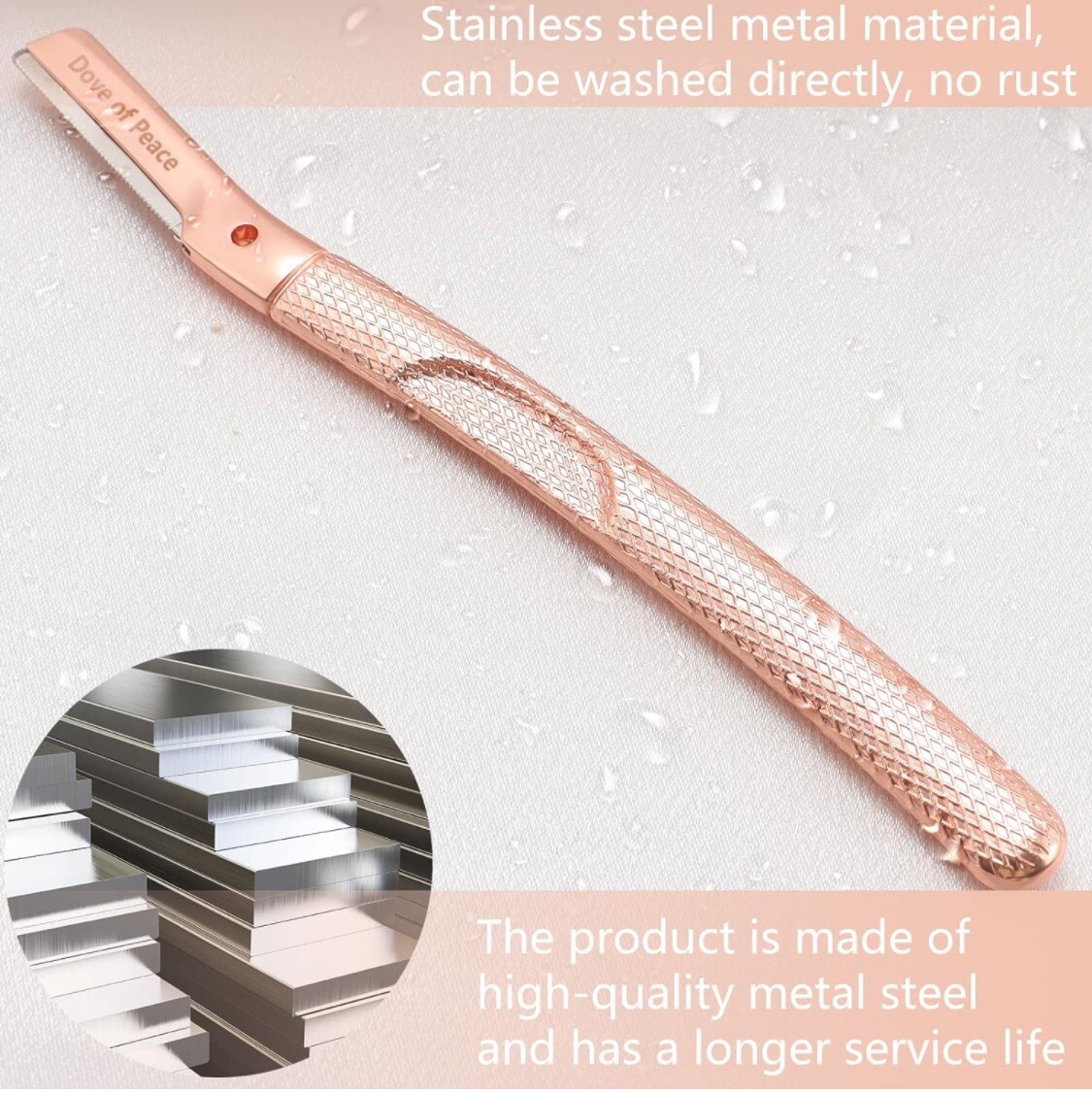 Eyebrow Razor,Face Facial Fuzz Razor for Men Beard Trimmer Shaper with 20 Blades