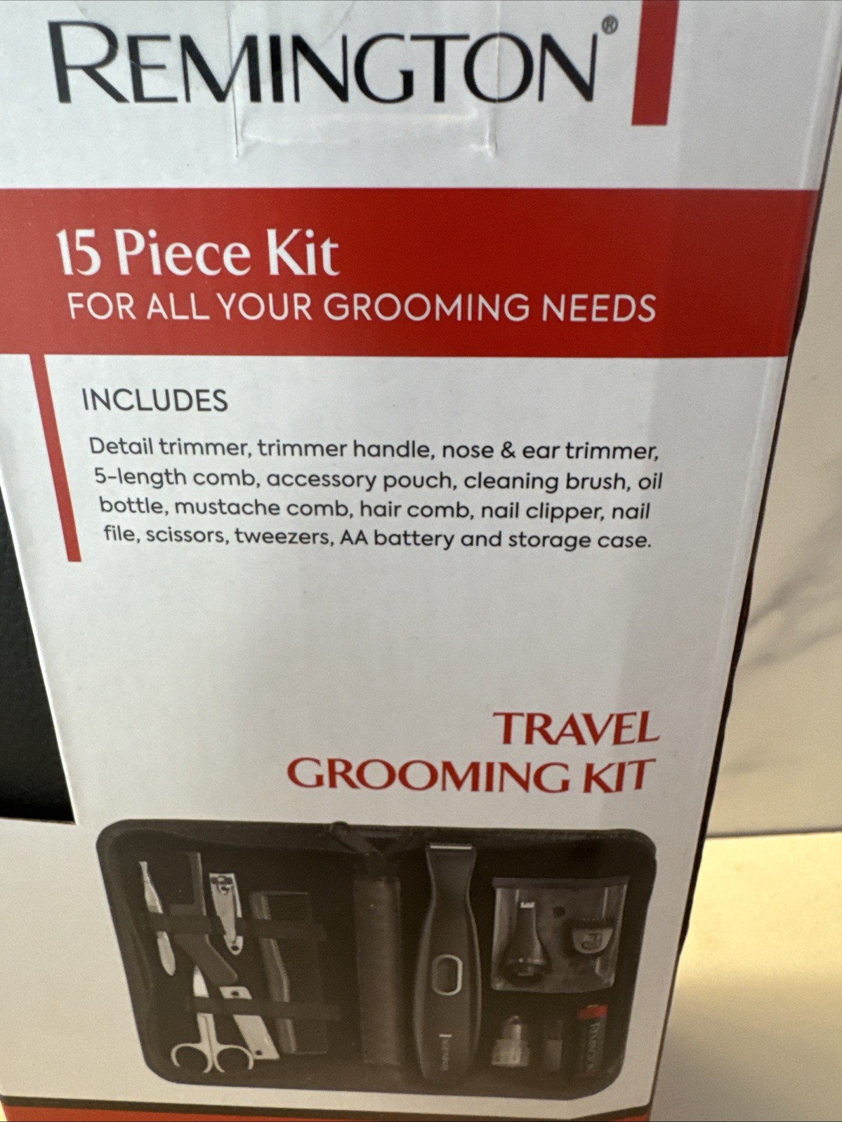 Remington 15 Piece Men’s Grooming Kit Battery Powered 1AA Included USA Seller