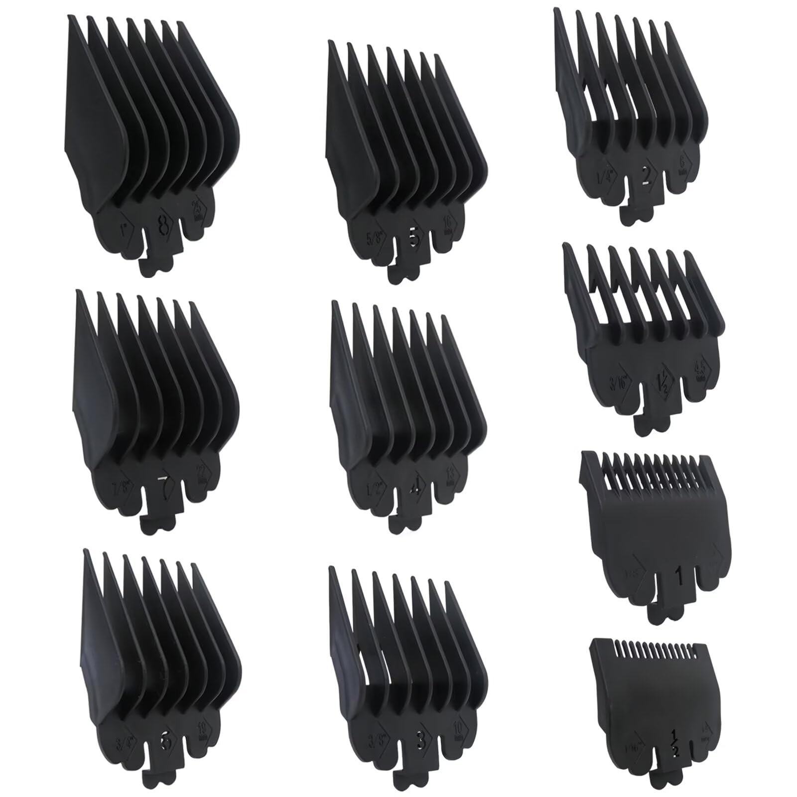 10 Pack Clipper Guards Set Fits for Conair HC224W/HC244NGBV/HCT242WR – 1/16″ …