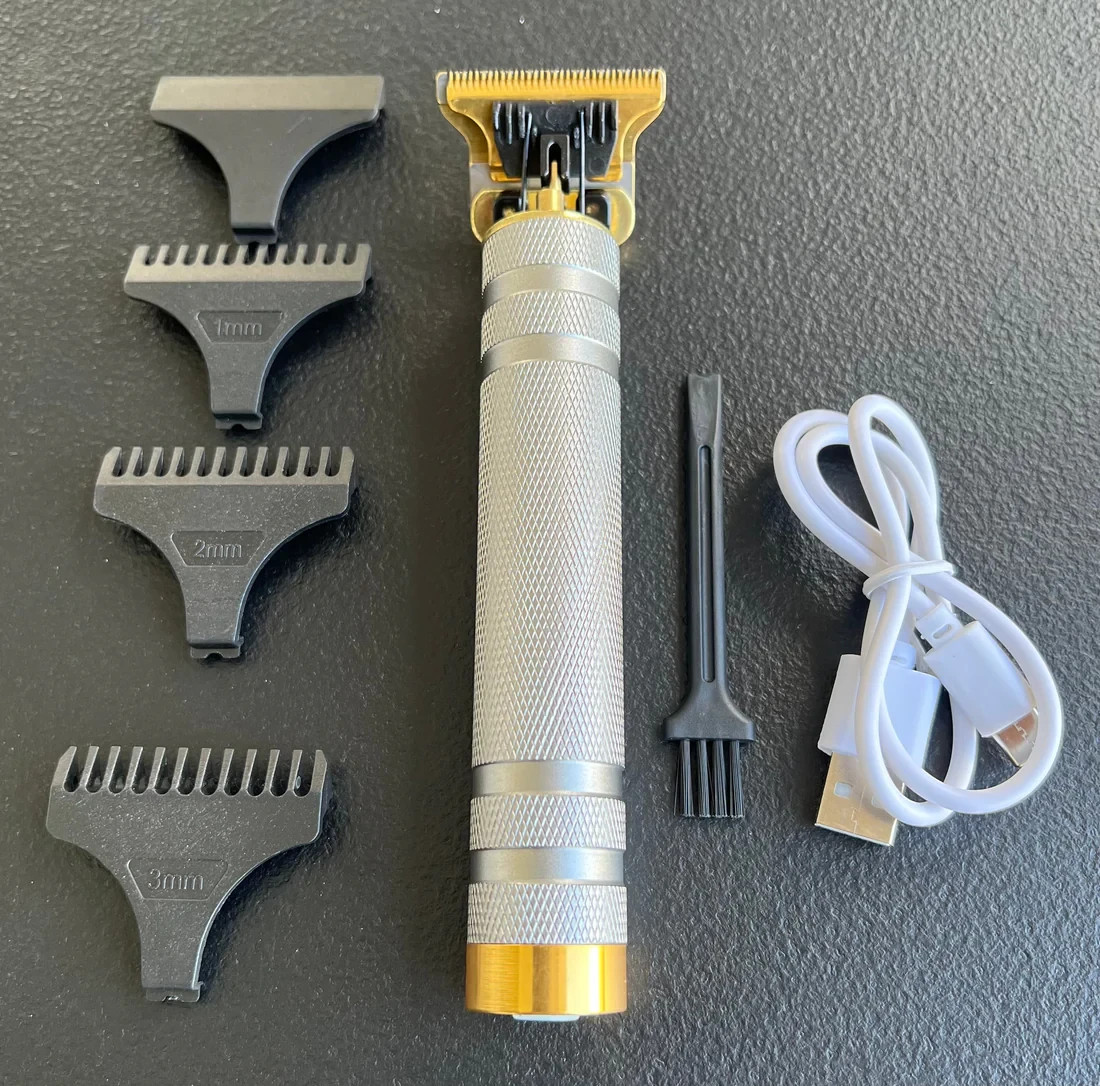 Vintage T9 Barbeador Gold Silver Beard Hair Trimmer Cutter Machine for Men