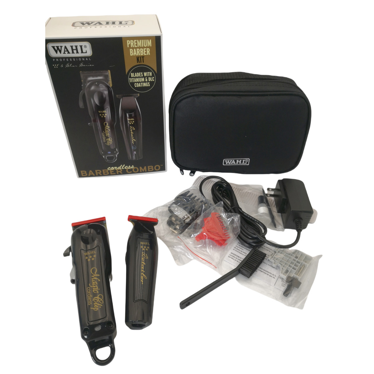 New Wahl Cordless Barber Combo Clipper/Detailer (3025397) Trimmer – Black US