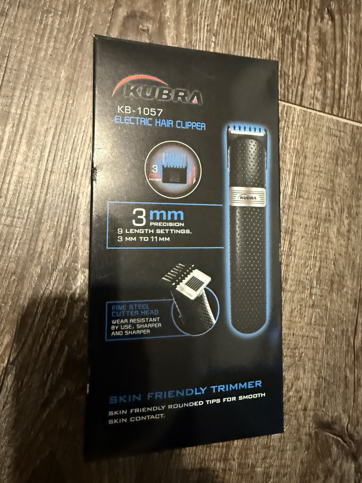 KUBRA KB-1057 Electric Hair Clipper Black 3mm/11mm Intelligent Charging