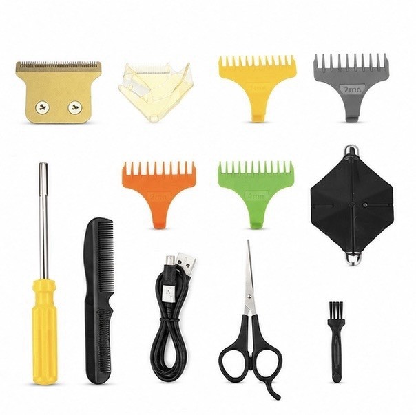 Men’s Professional Haircut Kit Model LM-400 USB Rechargeable Gold/Black