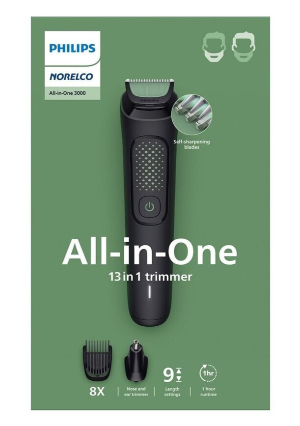 Philips Norelco All-In-One 3000 Series 13-in-1 Beard & Hair Trimmer MG3919/50