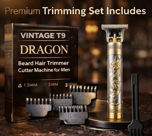 Vintage T9 Barbeador Dragon Beard Hair Trimmer Cutter Machine for Men